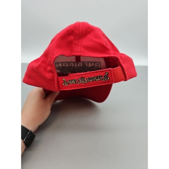 American Chopper Baseball Hat Strap Back Red Tuttel Fire Bike Pre-Owned - Picture 3 of 6